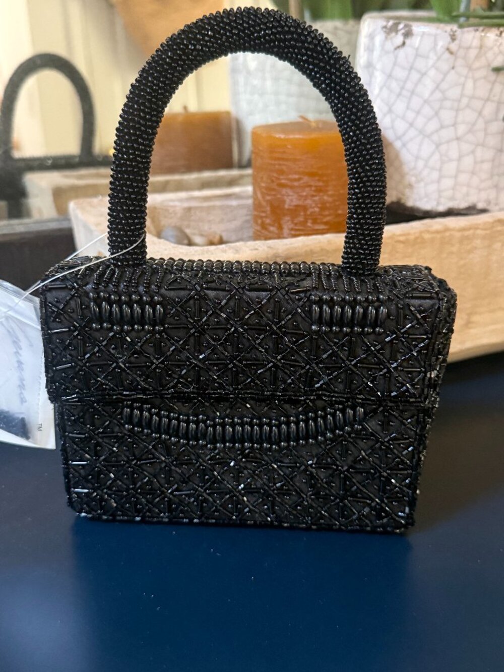 Black beaded Clutch